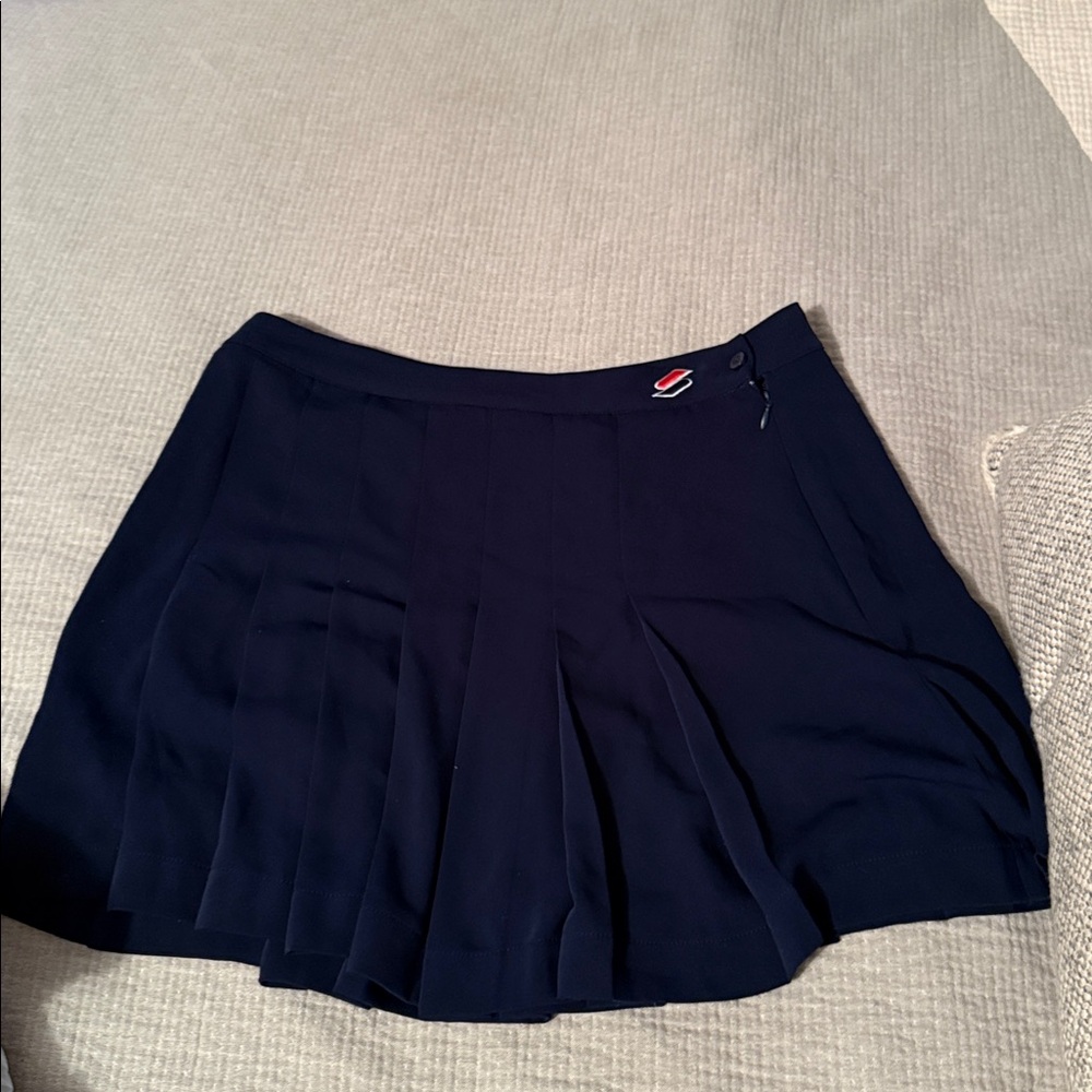 Superdry navy blue athletic Pleated Skirt 8 golf tennis